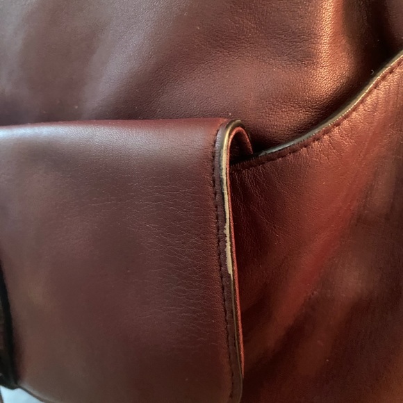 Lauren Ralph Lauren Deep Burgundy Shoulder Bag - Picture 7 of 16